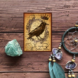 Craspire Custom PVC Plastic Clear Stamps, for DIY Scrapbooking, Photo Album Decorative, Cards Making, Raven Pattern, 160x110x3mm