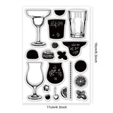Craspire Layered Drink, Wine Clear Stamps Silicone Stamp Seal for Card Making Decoration and DIY Scrapbooking