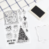Craspire Christmas Stamps Silicone Stamp Seal for Card Making Decoration and DIY Scrapbooking, Christmas Girl, Christmas Tree, Socks, Gifts