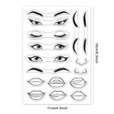 Craspire Five Senses Eye Eyebrow Lips Nose Clear Silicone Stamp Seal for Card Making Decoration and DIY Scrapbooking