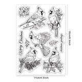 Craspire Christmas, Cardinal, Bird Stamps Silicone Stamp Seal for Card Making Decoration and DIY Scrapbooking