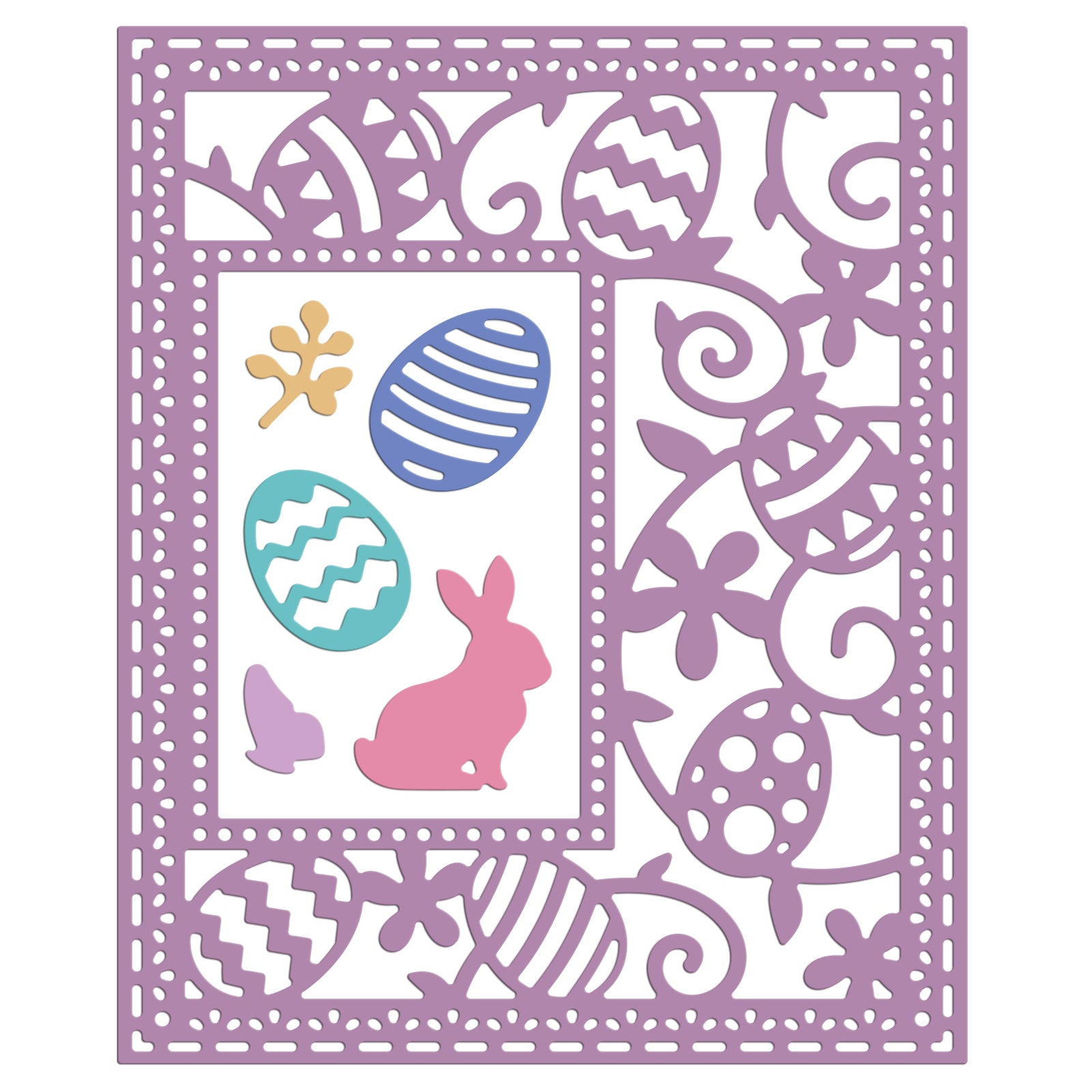 CRASPIRE Easter, Bunny, Eggs, Butterflies, Plants, Flowers Carbon Steel Cutting Dies Stencils, for DIY Scrapbooking/Photo Album, Decorative Embossing DIY Paper Card
