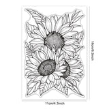 Craspire Sunflower Background Clear Silicone Stamp Seal for Card Making Decoration and DIY Scrapbooking
