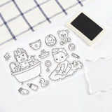 Craspire Teddy Bear, Feeding Bottle, Toy Duck, Socks, Diapers, Toy Sailboat, Pacifier Clear Silicone Stamp Seal for Card Making Decoration and DIY Scrapbooking