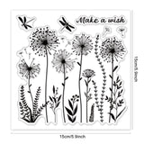 Craspire Dandelion Background Clear Stamps Silicone Stamp Seal for Card Making Decoration and DIY Scrapbooking