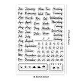 Craspire Calendar, Week, Weather Clear Silicone Stamp Seal for Card Making Decoration and DIY Scrapbooking