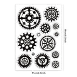 Craspire Mechanical Gears Steampunk Vintage Stamps Silicone Stamp Seal for Card Making Decoration and DIY Scrapbooking