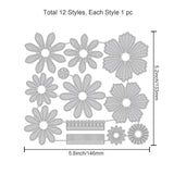 CRASPIRE 3D Flowers Carbon Steel Cutting Dies Stencils, for DIY Scrapbooking/Photo Album, Decorative Embossing DIY Paper Card