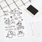 Craspire Stamps Silicone Stamp Seal for Card Making Decoration and DIY Scrapbooking, Includes Cat, Phrase