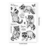 Craspire Raccoon Clear Stamps Silicone Stamp Seal for Card Making Decoration and DIY Scrapbooking