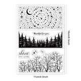 CRASPIRE Stars, Shadows, Background Clear Silicone Stamp Seal for Card Making Decoration and DIY Scrapbooking
