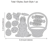 CRASPIRE Easter Bunny Carbon Steel Cutting Dies Stencils, for DIY Scrapbooking/Photo Album, Decorative Embossing DIY Paper Card