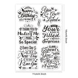 Craspire Words for Gifts, Words for Blessings, Words for Greeting Friends Clear Stamps Seal for Card Making Decoration and DIY Scrapbooking