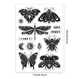 Craspire Artistic Insect Stamps Silicone Stamp Seal for Card Making Decoration and DIY Scrapbooking