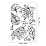 Craspire Autumn, Fallen Leaves, Maple Leaves, Acorns, Hello Clear Silicone Stamp Seal for Card Making Decoration and DIY Scrapbooking