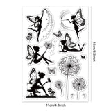 Craspire Flower Fairy, Butterfly Fairy, Dandelion Fairy Clear Stamps Silicone Stamp Seal for Card Making Decoration and DIY Scrapbooking
