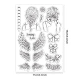 Craspire Girl Angel, Wing, Dress Up Clear Silicone Stamp Seal for Card Making Decoration and DIY Scrapbooking
