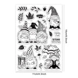Craspire PVC Plastic Stamps, for DIY Scrapbooking, Photo Album Decorative, Cards Making, Stamp Sheets, Gnome Pattern, 160x110x3mm
