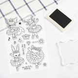 Craspire Animals, Dancing, Ballet, Fox, Rabbit, Deer, Cat Clear Stamps Silicone Stamp Seal for Card Making Decoration and DIY Scrapbooking