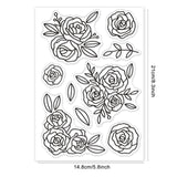 Craspire Linear Rose Stamps Silicone Stamp Seal for Card Making Decoration and DIY Scrapbooking