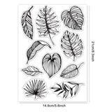 Craspire PVC Plastic Stamps, for DIY Scrapbooking, Photo Album Decorative, Cards Making, Stamp Sheets, Leaf Pattern, 160x110x3mm