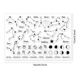 Craspire 12 Constellations, Phases of the Moon Clear Silicone Stamp Seal for Card Making Decoration and DIY Scrapbooking