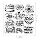 Craspire Thanks Teacher Words Clear Silicone Stamp Seal for Card Making Decoration and DIY Scrapbooking