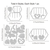 CRASPIRE Pansy, Valentine's Day Carbon Steel Cutting Dies Stencils, for DIY Scrapbooking/Photo Album, Decorative Embossing DIY Paper Card