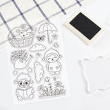 Craspire Sheep, Book, Garden, Butterfly, Dream, Clouds Clear Stamps Silicone Stamp Seal for Card Making Decoration and DIY Scrapbooking