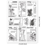 Craspire Art Journal, Vintage Floral Clear Silicone Stamp Seal for Card Making Decoration and DIY Scrapbooking