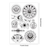 Craspire Mystery, Magic, Planet, Celestial Body, Sun, Moon, Stars, Eyes Clear Silicone Stamp Seal for Card Making Decoration and DIY Scrapbooking