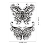 Craspire Retro Butterfly Clear Silicone Stamp Seal for Card Making Decoration and DIY Scrapbooking