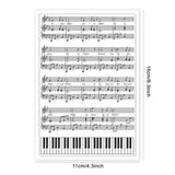 Craspire Music Notes, Music Song, Music Score, Music Notes Background, Melody Music Clear Silicone Stamp Seal for Card Making Decoration and DIY Scrapbooking