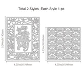 CRASPIRE Father's Day Border, Background Carbon Steel Cutting Dies Stencils, for DIY Scrapbooking/Photo Album, Decorative Embossing DIY Paper Card