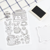 Craspire Rabbit, Cafe, Dessert, Spoon, Cake, Coffee, Tea Clear Silicone Stamp Seal for Card Making Decoration and DIY Scrapbooking