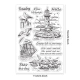 Craspire Lighthouse and Seagul Clear Silicone Stamp Seal for Card Making Decoration and DIY Scrapbooking