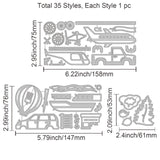CRASPIRE Transportation Series, Airplane, Helicopter, Hot Air Balloon, Truck, Car, Train, Ship, Bicycle Carbon Steel Cutting Dies Stencils, for DIY Scrapbooking/Photo Album, Decorative Embossing DIY Paper Card
