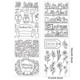 Craspire Books and Shelves Clear Stamps Seal for Card Making Decoration and DIY Scrapbooking