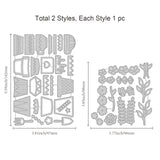 CRASPIRE Flowerpot, Flower Carbon Steel Cutting Dies Stencils, for DIY Scrapbooking/Photo Album, Decorative Embossing DIY Paper Card