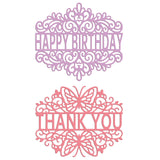 CRASPIRE Lace Blessing Carbon Steel Cutting Dies Stencils, for DIY Scrapbooking/Photo Album, Decorative Embossing DIY Paper Card