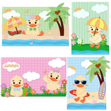 CRASPIRE Summer, Duck, Beach, Coconut, Umbrella, Surf Carbon Steel Cutting Dies Stencils, for DIY Scrapbooking/Photo Album, Decorative Embossing DIY Paper Card