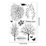 Craspire Tree Leaves Clear Silicone Stamp Seal for Card Making Decoration and DIY Scrapbooking