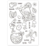 Craspire Ants, Ice Drink, Summer Clear Silicone Stamp Seal for Card Making Decoration and DIY Scrapbooking
