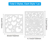 CRASPIRE Valentine Frame Background Carbon Steel Cutting Dies Stencils, for DIY Scrapbooking/Photo Album, Decorative Embossing DIY Paper Card