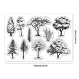 Craspire Tree, Plant, Landscape, Sketch Clear Stamps Silicone Stamp Seal for Card Making Decoration and DIY Scrapbooking