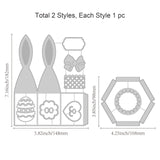 CRASPIRE Bunny Ear Boxes, Easter Carbon Steel Cutting Dies Stencils, for DIY Scrapbooking/Photo Album, Decorative Embossing DIY Paper Card