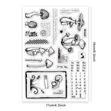 Craspire Mushroom, Month Date Table Border Clear Silicone Stamp Seal for Card Making Decoration and DIY Scrapbooking