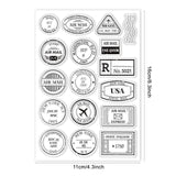 Craspire Postage, City Commemorative Air Mail Stamp, Air Mail Stamp Clear Silicone Stamp Seal for Card Making Decoration and DIY Scrapbooking