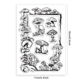 Craspire Vintage Mushroom Frame Clear Silicone Stamp Seal for Card Making Decoration and DIY Scrapbooking