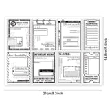 Craspire PVC Stamps, for DIY Scrapbooking, Photo Album Decorative, Cards Making, Stamp Sheets, Film Frame, Diary Pattern, 21x14.8x0.3cm